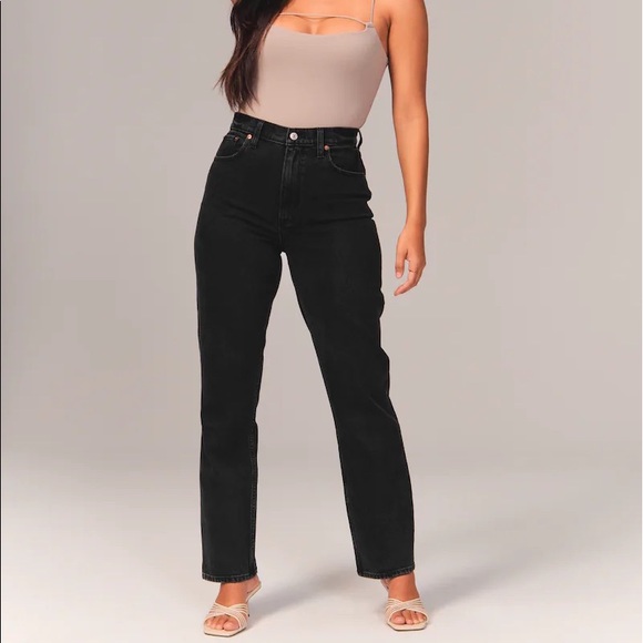 Abercrombie & Fitch Denim - NWT Abercrombie & Fitch - Curve Love 90s Ultra High Rise Straight Jeans Black